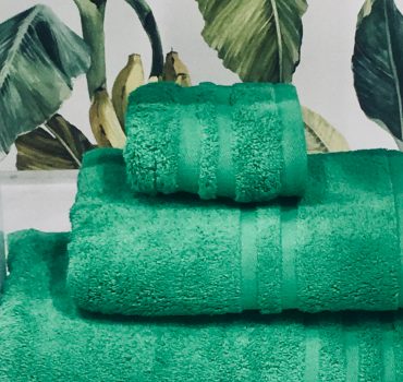 Bathroom green towels